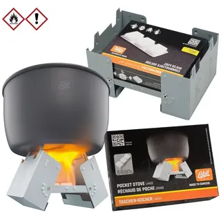 Esbit Taschenkocher groß, inkl. 12x14g Trockenbrennstofftabletten