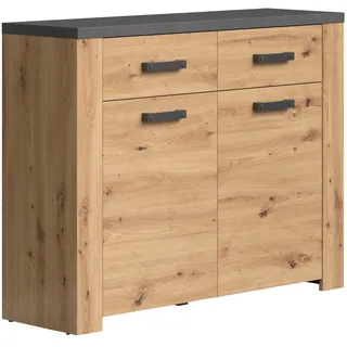 trendteam Follow 116 x 91 x 35 cm Eiche / Anthrazit