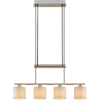 Lindby Pendelleuchte 'Jorin' (Modern) in Weiß aus Metall u.a. für Wohnzimmer & Esszimmer (4 flammig, E14) - Deckenlampe, Esstischlampe, Hängelampe, Hängeleuchte, Wohnzimmerlampe