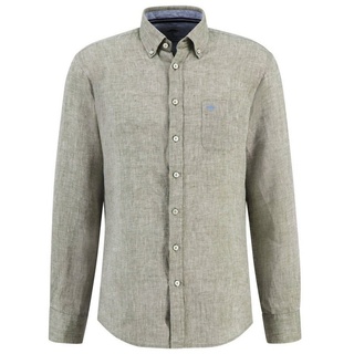FYNCH-HATTON Langarmhemd Premium Linen, B.D., 1/1 grau|grün XL