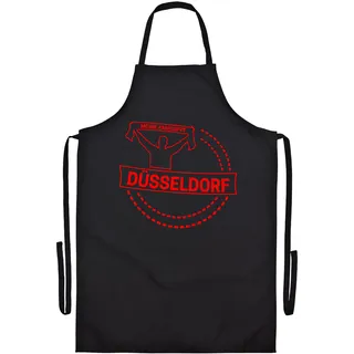 multifanshop Grillschürze - Düsseldorf - Meine Fankurve - Druck rot - Schürze