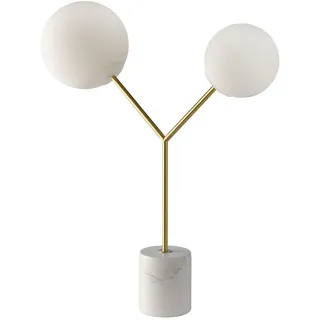 Angel Cerda Tischleuchte, Weiß, Gold, Gold, Metall, 53x63x20 cm, Lampen & Leuchten, Innenbeleuchtung, Tischlampen, Schreibtischlampen