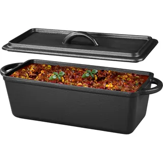 GRILLMEISTER Dutch Oven / Kastenform mit Deckel/ Grill-Wok