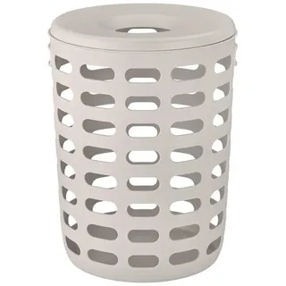 blomus Wäschetonne Wäschesammler -KORIE- Wäschekorb, Wäschetonne aus Kunststoff, Modernes Design, Langlebig & Pflegeleicht, Praktischer Deckel grau