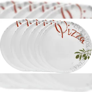 VAN WELL Pizzateller Famosa 33 cm mehrfarbig 6er Set