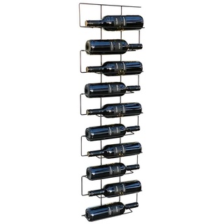 DanDiBo Weinregal Weinregal Metall Schwarz Wand Schmal 96136 Flaschenregal Flaschenständer Flaschenhalter