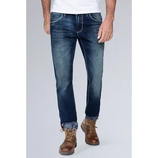 Regular-fit-Jeans CAMP DAVID Gr. 33, Länge 36, blau Herren Jeans Regular Fit mit Kontrast-Riegel