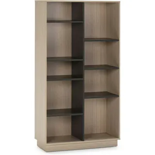 VS Venta-stock Bücherregal 150 x 80 x 33 cm Eiche/Grau