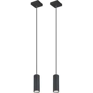 GLOBO Pendelleuchte 1-flg. 9 cm zylinderförmig schwarz matt