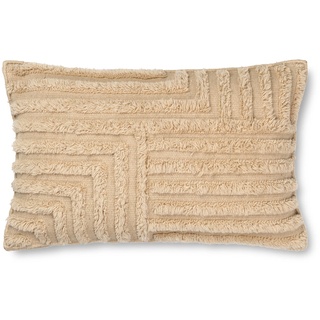 ferm LIVING - Crease Kissen aus Wolle, 60 x 40 cm, light sand