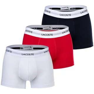 Lacoste Boxer Herren Boxershort 3er Pack Baumwolle (Packung, 3er Pack) blau|rot|weiß L
