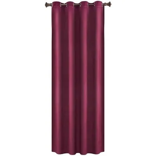 Woltu Verdunklungsgardine mit Ösen in vielen Farben, (1 Stück) bordeaux 140x270 cm - Woltu