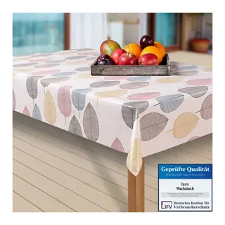 Laro Wachstuch-Tischdecke Abwaschbar 160 x 100 cm Weiß