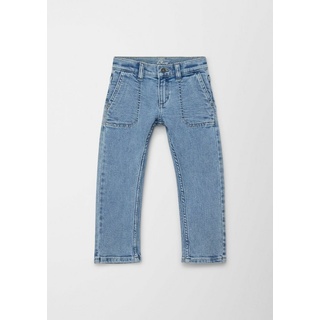 s.Oliver 5-Pocket-Jeans Jeans Pelle / Regular Fit / Mid Rise / Straight Leg Schmuck-Detail, Waschung blau