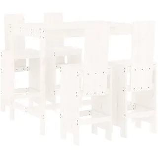 vidaXL 5-tlg Gartenbar-Set Weiß Massivholz Kiefer Modell 7