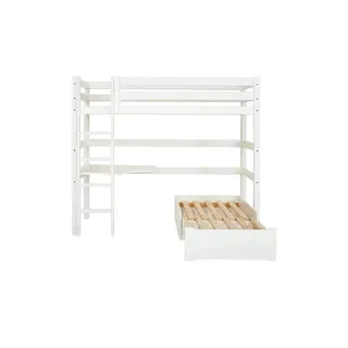 Hoppekids Hochbett  ECO Luxury , weiß , Maße (cm): B: 104 H: 177