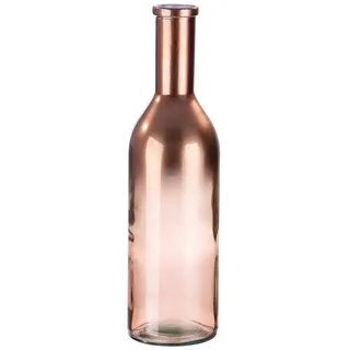 GILDE große Vase Blumenvase XL aus recyceltem Glas - Deko Wohnzimmer - europäische Herstellung - Farbe: Kupfer mit Farbverlauf - Höhe 50 cm
