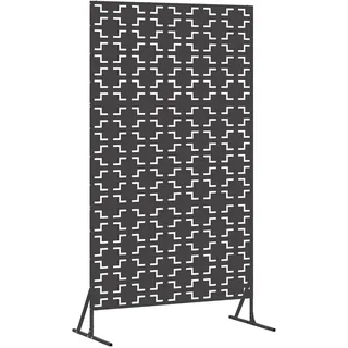 vidaXL Sichtschutz 100 x 50 x 180 cm Schwarz Stahl