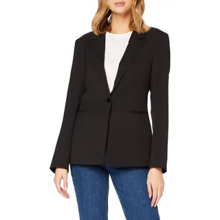 ICHI IHLEXI BL Damen Blazer Kurzblazer Jacke Ein-Knopf-Blazer mit Stretch und Reverskragen, Größe:40, Farbe:Black (194008) - 40