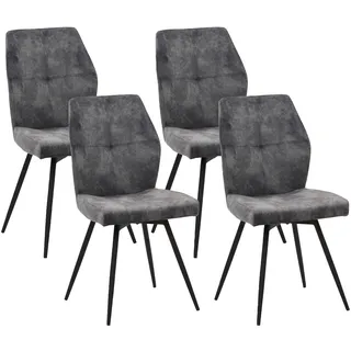 Hela Esszimmerstuhl JANINA Polyester schwarz 4er Set