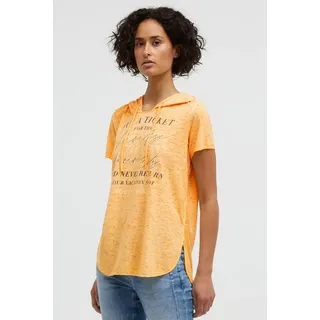 Soccx Kapuzenshirt Hoodie Ausbrenner-Effekte Orange S