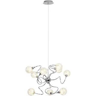Brilliant Pendelleuchte Joya chrom Glas G9 max. 33W schwenkbar