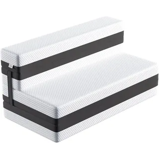 TeQsli Gel Faltmatratze 15 cm Höhe, Klappmatratze 75×200, 4-teilige Gästebett & 3-in-1 Schlafsofa mit waschbarem und abnehmbarem Bezug, Klappbett mit Öko-Tex & CertiPUR Zertifiziert