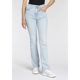 Bootcut-Jeans LEVI'S "725 High-Rise Bootcut" Gr. 27, Länge 32, blau (what's my name) Damen Jeans