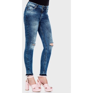 Cipo & Baxx Slim-fit-Jeans in angesagtem Design in Skinny Fit blau 26