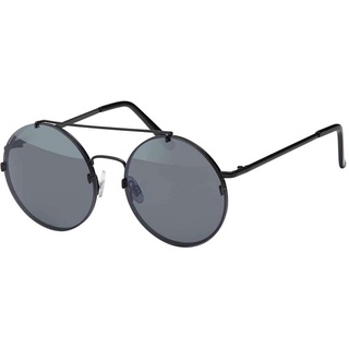 BEZLIT Eyewear Pilotenbrille Rundglas Designer Damen Sonnenbrille (1-St) mit verspiegelten, schwarz, balu-grün und blauen Linsen schwarz