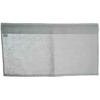 beties Scheibengardine Leinen (1 St), Stangendurchzug, halbtransparent, 100% Leinen, Bistrogardine 45x85 cm Landhausstil mit Tunnelaufhängung Fertiggardine grau