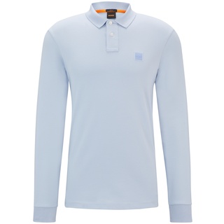 Poloshirt BOSS ORANGE "Passerby" Gr. S, blau (hellblau) Herren Shirts Langarm