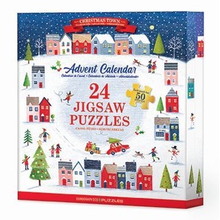 Eurographics 9924-5805 - Adventskalender Christmas Town Weihnachtsstadt 24 Puzzles je 50 Teile