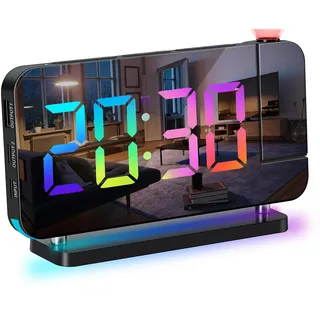 ThreeH Regenbogenwecker schwarz
