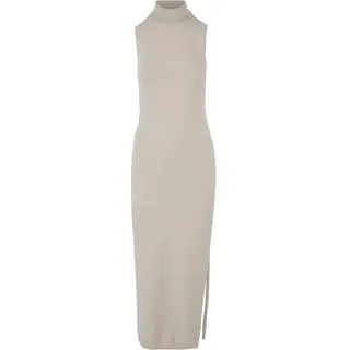 URBAN CLASSICS Knitted Eco Viscose Turtleneck ärmelloses Midikleid Wet Sand XL