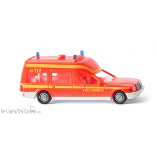 Wiking H0 (1:87) 060701 - Feuerwehr - Krankenwagen (MB Binz) - tagesleuchtrot
