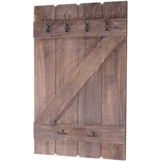 berlinlodge Wandgarderobe Berlinlodge 91 x 60 x 10 cm Braun