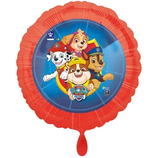Amscan 3910801 rote Paw Folienballons, 1 Stück, SC:Paw Patrol 2018, klein