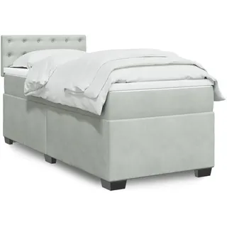 vidaXL Boxspringbett 120 x 190 cm Hellgrau
