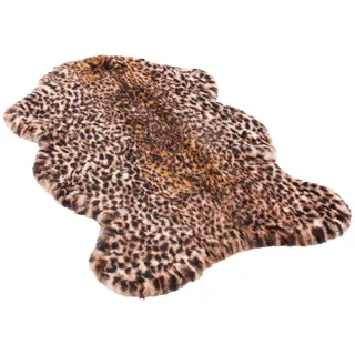 Pergamon Luxus Super Soft Fellteppich Pearl Leopard Shape Braun 100x140cm