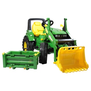 Rolly Toys Traktor John Deere 7930 (Trettraktor 3 – 8 Jahre mit Frontlader, Transportmulde, Schaltung, Bremse) 710379