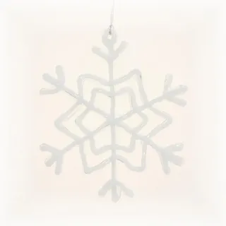 440s Christbaumschmuck 440s Eiskristall Schneeflocke Acryl-Hänger weiß ca 16 cm D (1-tlg) weiß