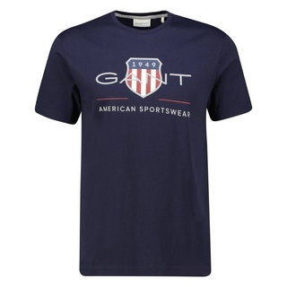 Gant T-Shirt Herren T-Shirt ARCHIVE SHIELD (1-tlg) blau