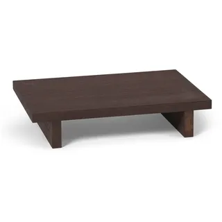 Ferm Living - Kona Low Beistelltisch, Eiche dunkel gebeizt, 49 x 33,5 cm