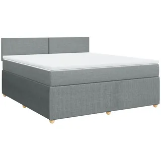 vidaXL Boxspringbett 180 x 200 cm Hellgrau