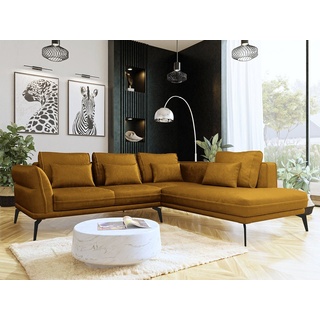 Mirjan24 Ecksofa Zurich, mit Schlaffunktion, Polsterecke Sofa, Couchgarnitur, Loft L-Form braun