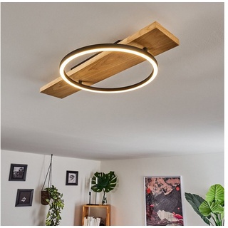 hofstein Deckenleuchte »Holz Decken Lampen LED modern Flur Strahler schwarz Wohn Schlaf Raum Leuchten«