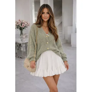 Worldclassca Sommerrock Worldclassca Sommerrock Mini Rock Hohe Taille Volants Blickdicht Neue Kollektion - Stilvolle und gemütliche Mode für Damen weiß