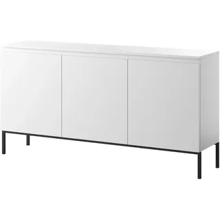 Selsey Sideboard 150 x 77 x 35 cm Weiß / Schwarz