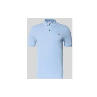 Slim Fit Poloshirt aus reiner Baumwolle, Rauchblau, XXXL